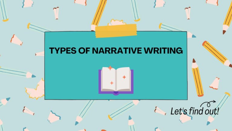 A diagram displaying the types of narrative writing, highlighting elements like plot, character, and setting.