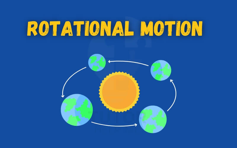 An engaging illustration demonstrating rotational motion concepts for children, featuring colorful diagrams and playful elements.