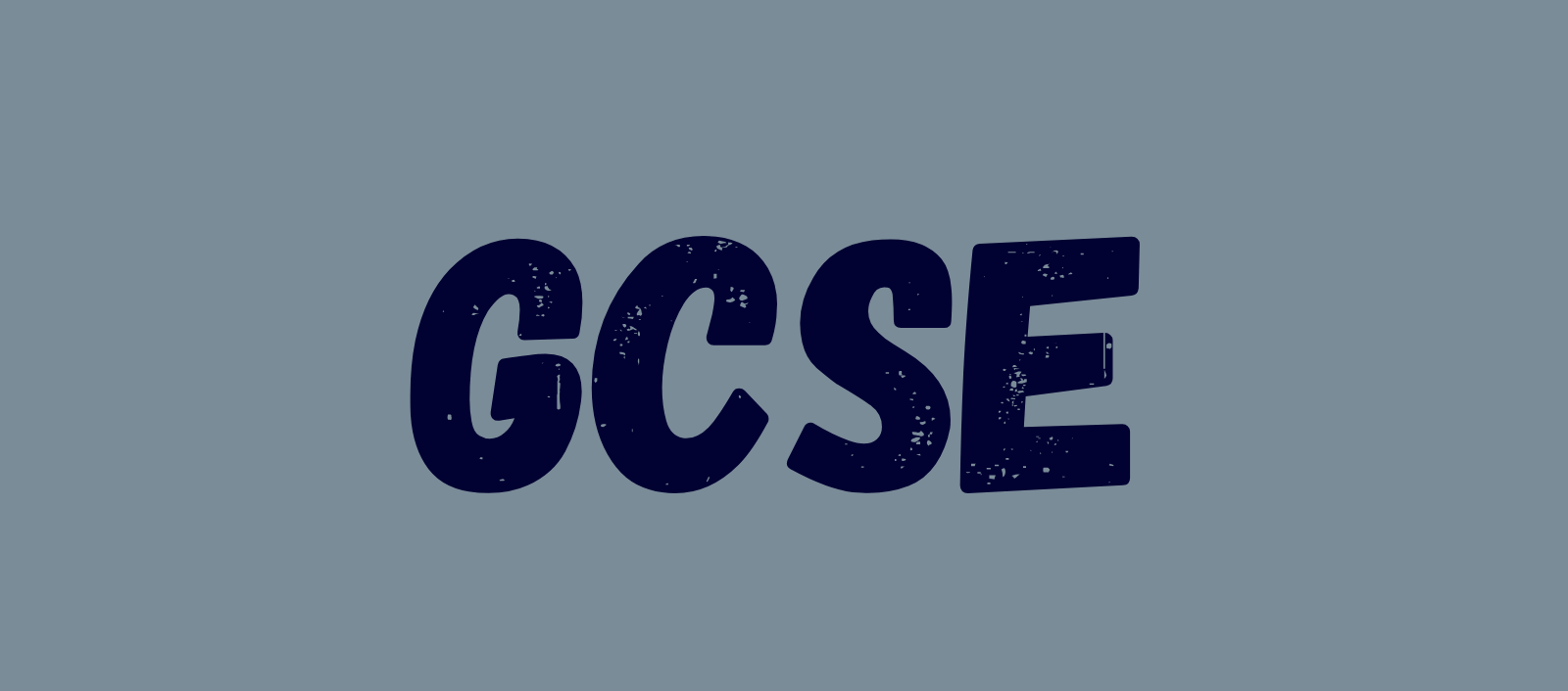 Bold text spelling "GCSE" on a muted gray background, representing the UK General Certificate of Secondary Education.