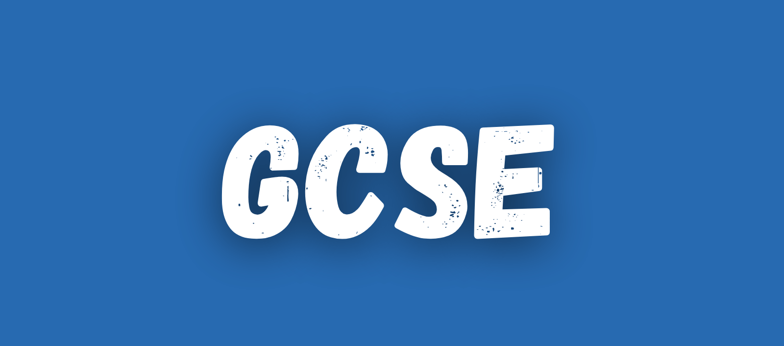 The image features the text "GCSE" in bold, white letters against a blue background, signifying the General Certificate of Secondary Education.