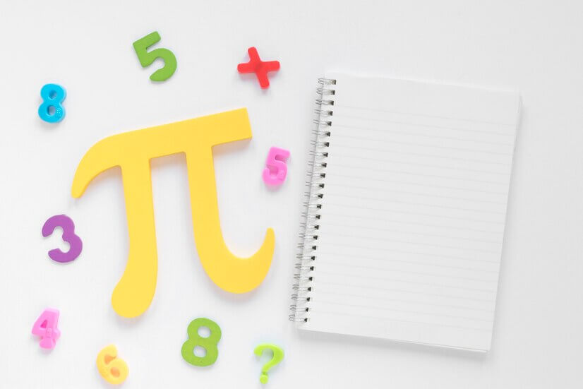 A colorful piece of child art featuring the number "8" written in playful handwriting on decorative stationery.
